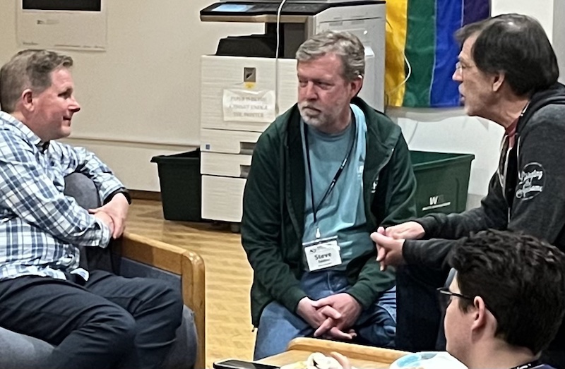 Michael and I chatting with Artistic Director Bernhard Scully following the faculty/staff concert