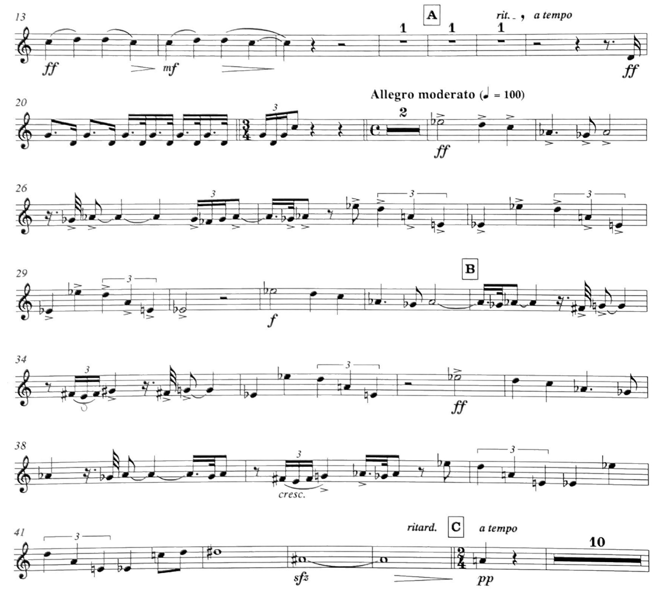 From Hanson, Symphony No. 2 (Romantic), I, Horn 2 in F