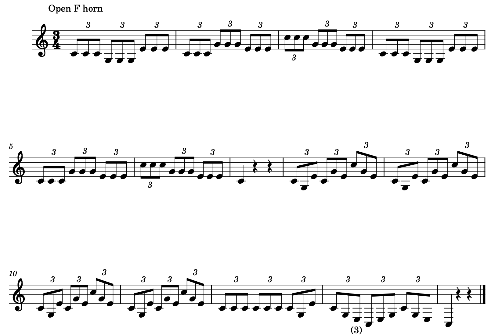 harmonic series articulation exercise